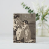 Vintages Bedtime Viktorianisch Girls Gebet Foto Postkarte (Stehend Vorderseite)