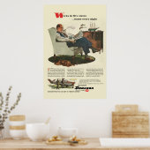 Vintages Beechcraft-Poster #1 Poster (Küche)