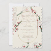 Vintages Beerdigungsprogramm für das Foto Einladung (Rückseite)