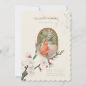 Vintages Beerdigungsprogramm für das Foto Einladung (Vorderseite)