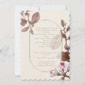 Vintages Beerdigungsprogramm für das Foto Einladung (Rückseite)