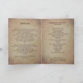 Vintages Beerdigungsprogramm für Red Poppies Programm (Innenseite)