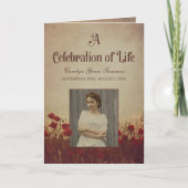 Vintages Beerdigungsprogramm für Red Poppies Programm (Vorderseite)