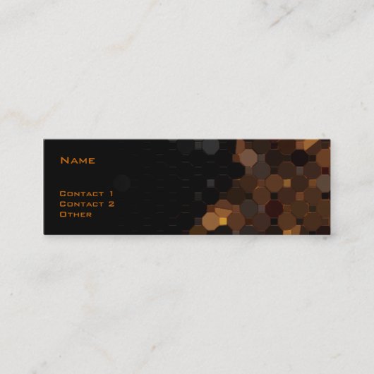 Vintages beflecktes Glas Mini Visitenkarte (Vorderseite)