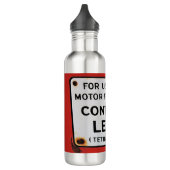 Vintages Behältnis Blei (Tetraethyl) Gaspumpenzeic Edelstahlflasche (Links)