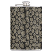 Vintages beige-fossiles Trilobit-Ammoniak-Muster Flachmann (Vorderseite)