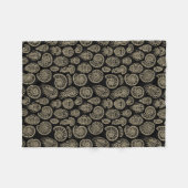 Vintages beige-fossiles Trilobit-Ammoniak-Muster Fleecedecke (Vorderseite (Horizontal))