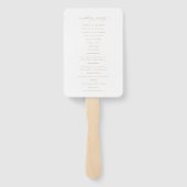 Vintages Beige-Monogramm-Hochzeitsprogramm für Wap Fächer (Rückseite)