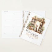 Vintages Beige Osterkaninchenrezept Planer (Anzeige)