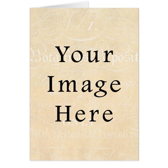 Vintages Beige-Skript-Textdokument (Vorne)