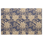 Vintages Beige- und Navy-Blau-Muster Stoff (Fat Quarter (45,7 x 55,9 cm))