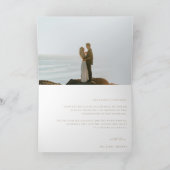 Vintages Beige Wappen Monogram Wedding Foto Dankeskarte (Innenseite)