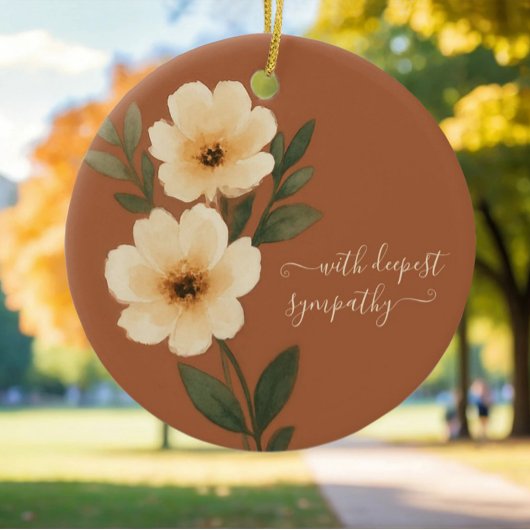 Vintages Beileid Keramik Ornament