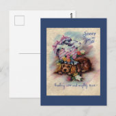 Vintages Beileid Postkarte (Vorne/Hinten)