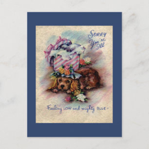 Vintages Beileid Postkarte