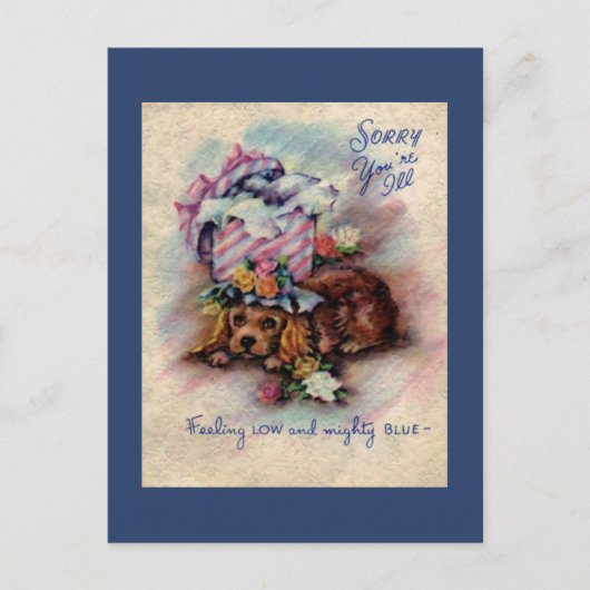 Vintages Beileid Postkarte (Vorderseite)