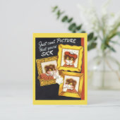 Vintages Beileid Postkarte (Stehend Vorderseite)