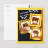 Vintages Beileid Postkarte (Vorne/Hinten)