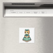Vintages bekleidetes Kitten Magnet (In Situ (Geschirrspüler))
