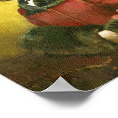 Vintages bekleidetes Tier-Poster Poster (Ecke)