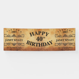 Vintages beliebiges Geburtstagsdesign Banner