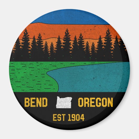 Vintages Bend Oregon Monument Obelisk Magnet (Vorne)