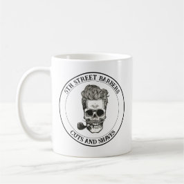 Vintages, benutzerdefinierbares Barberskull-Logo Kaffeetasse