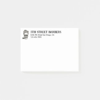 Vintages, benutzerdefinierbares Barberskull-Logo Post-it Klebezettel
