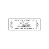 Vintages benutzerdefiniertes Bibliotheksbuch aus d Permastempel (Design)