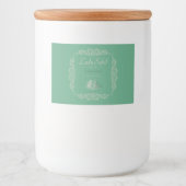 Vintages, benutzerdefiniertes grünes Teezeichen Lebensmitteletikett (Vorderseite)