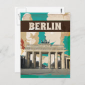 Vintages Berlin Travel Poster Postkarte (Vorne/Hinten)