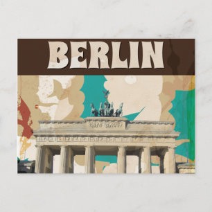 Vintages Berliner Reiseplakat Postkarte