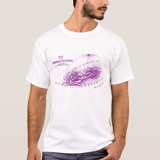 Vintages Bermuda, lila T-Shirt (Vorderseite)