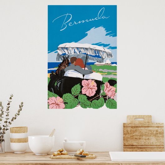 Vintages Bermuda-Poster Poster (Küche)