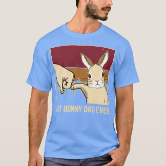 Vintages Bestes Bunny Vater je Fathtag Geschenk T-Shirt