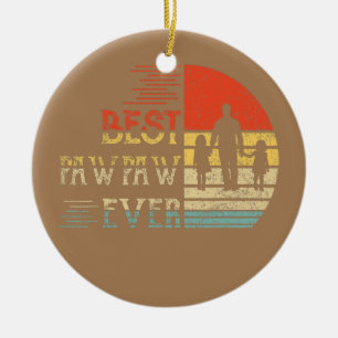 Vintages Bestes PawPaw-Geschenk für den Vatertag Keramik Ornament