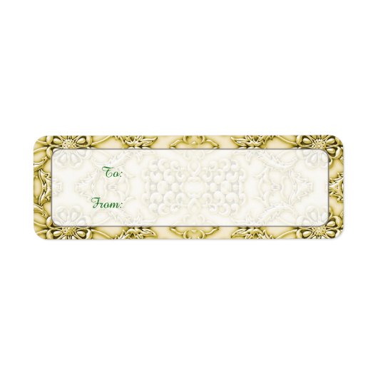 Vintages, besticktes Metallfoliendesign (Vorne)