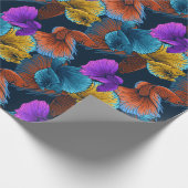 Vintages Beta-Fischmuster Geschenkpapier (Ecke)