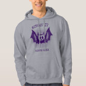Vintages Bett - Lila Retro Halftone Halloween Hoodie (Vorderseite)