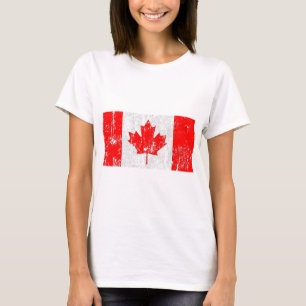 Vintages beunruhigtes Kanada-Flaggen-Shirt T-Shirt