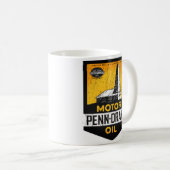 Vintages beunruhigtes Penn Drake Kaffeetasse (VorderseiteRechts)
