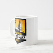 Vintages beunruhigtes Penn Drake Kaffeetasse (Vorderseite Links)