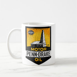 Vintages beunruhigtes Penn Drake Kaffeetasse