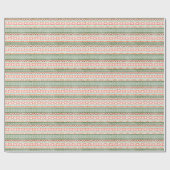 Vintages beunruhigtes rotes grünes Stammes- Geschenkpapier (Flach)