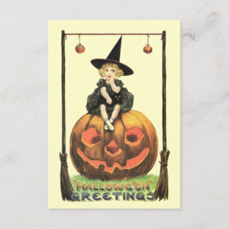 Vintages bezauberndes Halloween Einladung