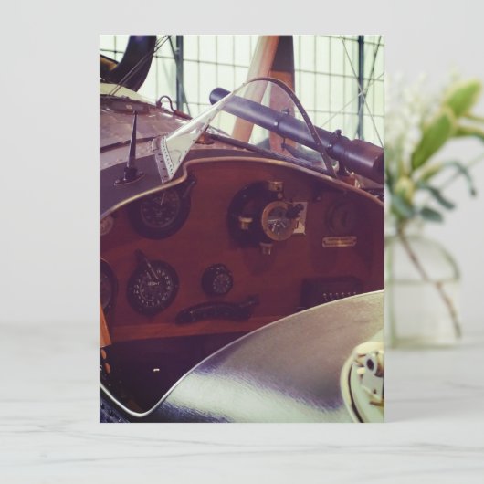 Vintages Bi-Flugzeug-Cockpit (Stehend Vorderseite)