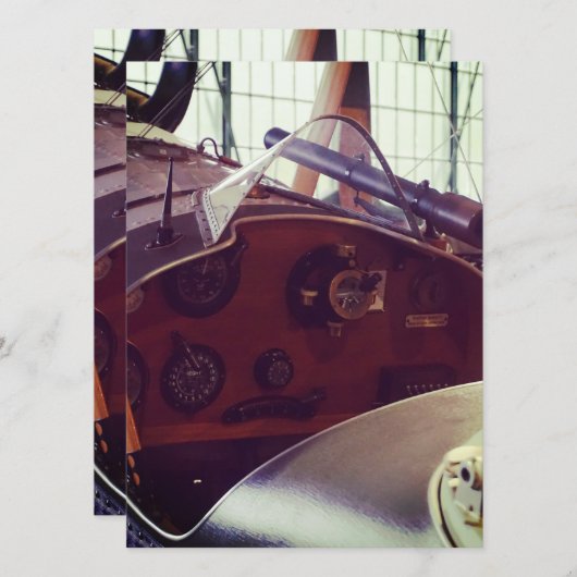 Vintages Bi-Flugzeug-Cockpit (Vorne/Hinten)