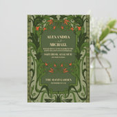 Vintages Bibliotheksbuch Einladung (Stehend Vorderseite)