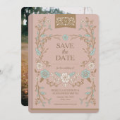 Vintages Bibliotheksbuch Save the Date (Vorne/Hinten)