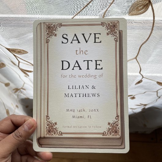 Vintages Bibliotheksbuch Save The Date